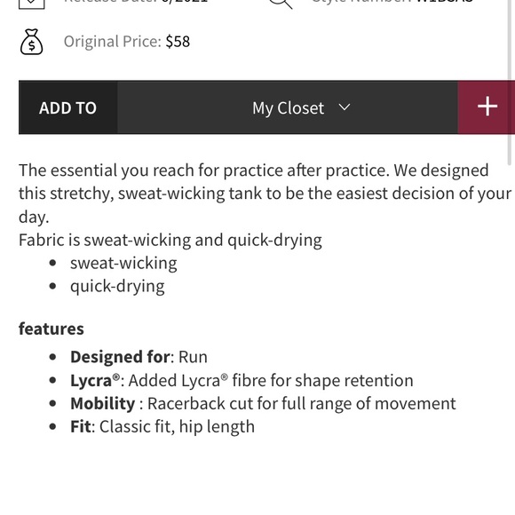 Lululemon Essential Athletic Tank Top - US 6 - Picture 8 of 8